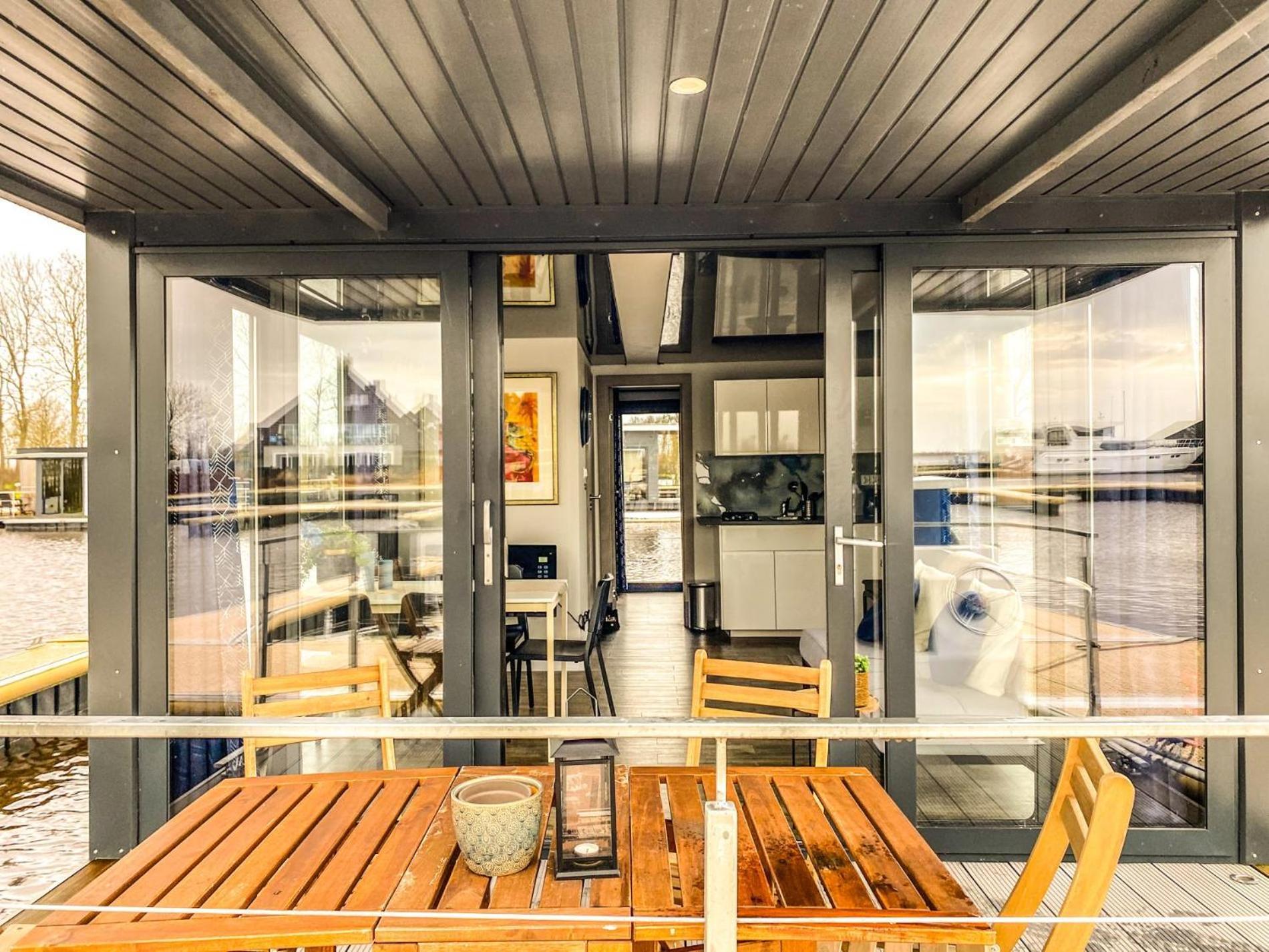 Houseboat Blue Sneekermeer Offingawier Exteriér fotografie